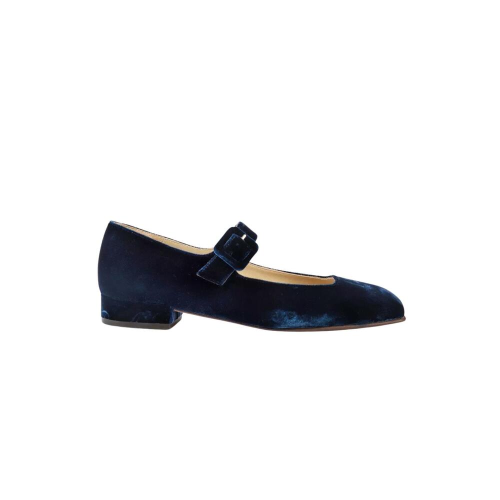 NEW PENELOPE CHILVERS women's low mary jane velvet shoe in navy